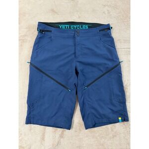 Yeti Cycles Freeland Mountain Bike Shorts Mens size Large Blue Cycling EUC